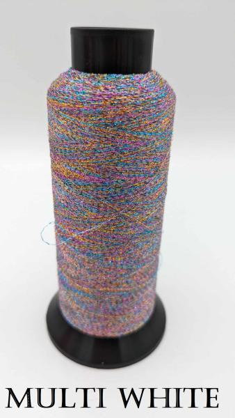 Glitzer Spule rainbow white